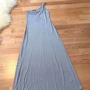 VENUS Grey One-Shoulder Maxi Dress - Size Medium NWOT